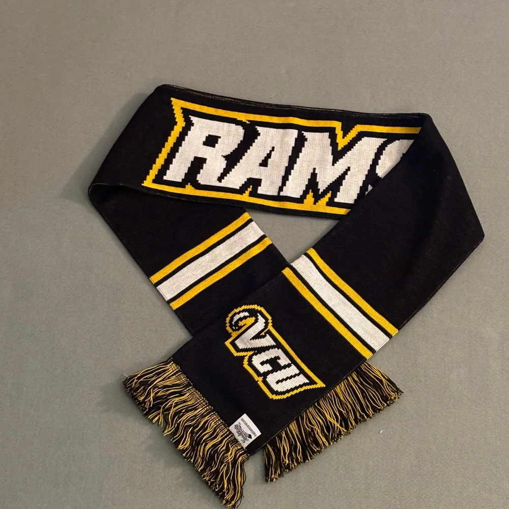 VCU Rams Tradition Scarves Black Gold Knit Scarf NCAA College Basketball